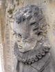 Dolny Śląsk-Jurcz: nagrobek chłopca z rodu von Schlichtig, poł. XVI w., na ścianie kościoła (12-09-2003)
