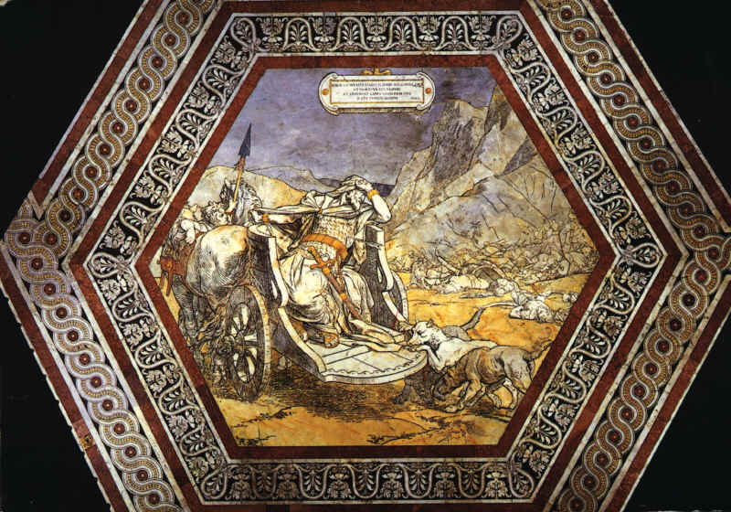 Italia - Siena: Duomo, mozaika. 18-09-98